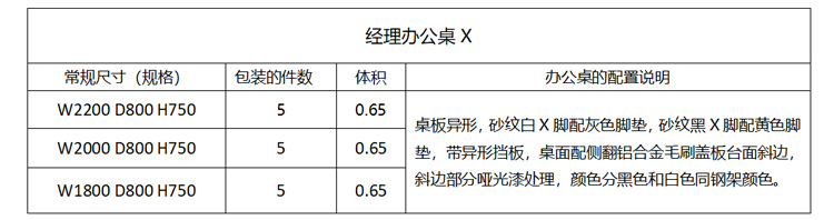 X经理办公桌主图3详情